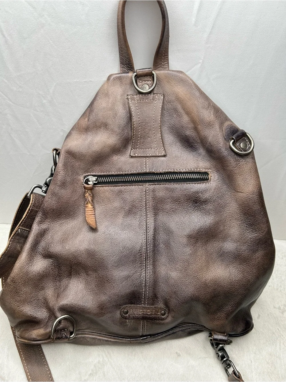 BED STU Delta Convertible Backpack Leather Boho